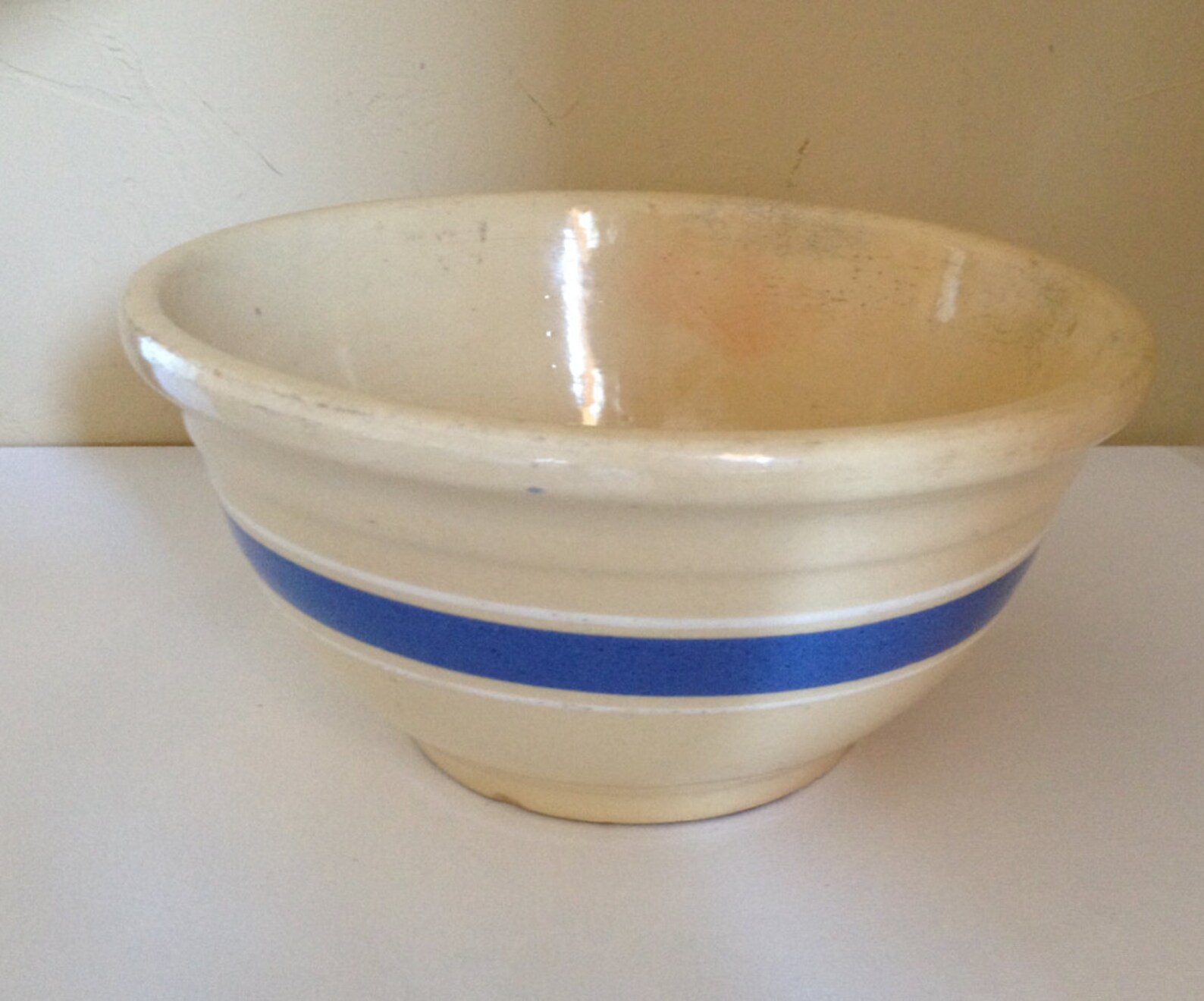 Vintage Watt Yellow Ware Mixing Bowl Marked Oven Ware USA Etsy