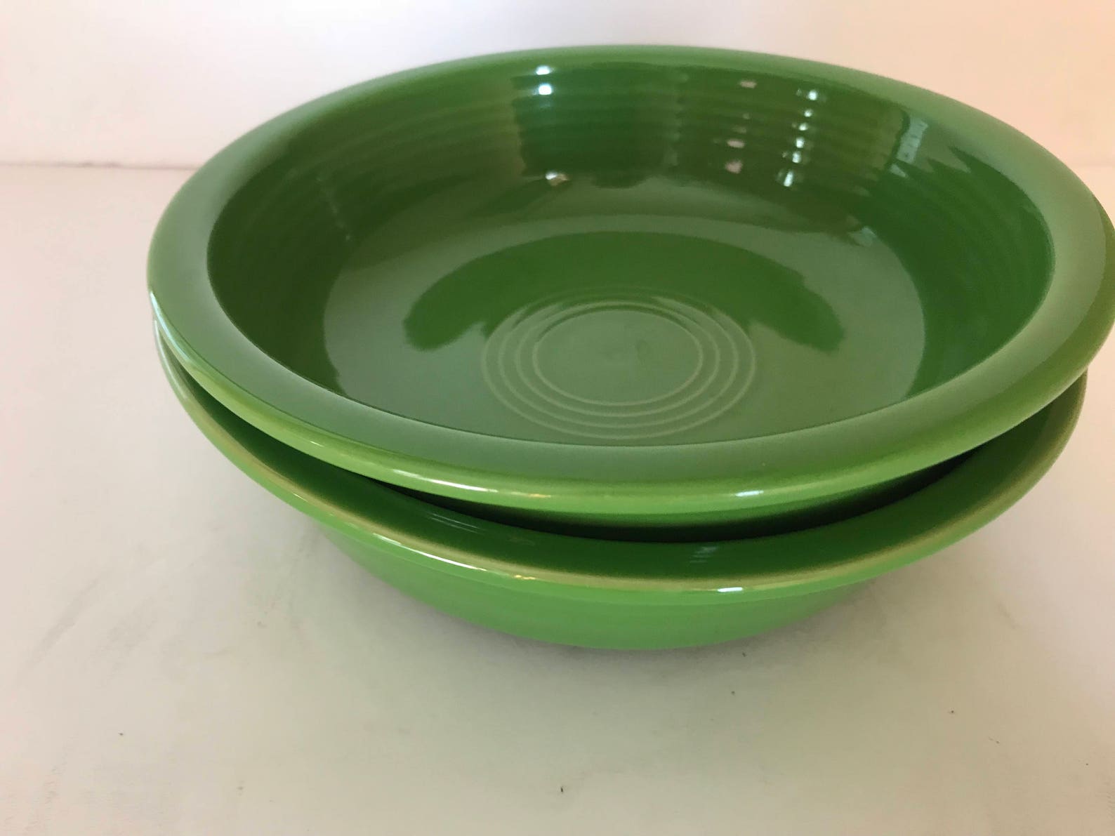 Vintage Fiesta Shamrock Green Cereal Bowls6 3/4 Nappy Etsy