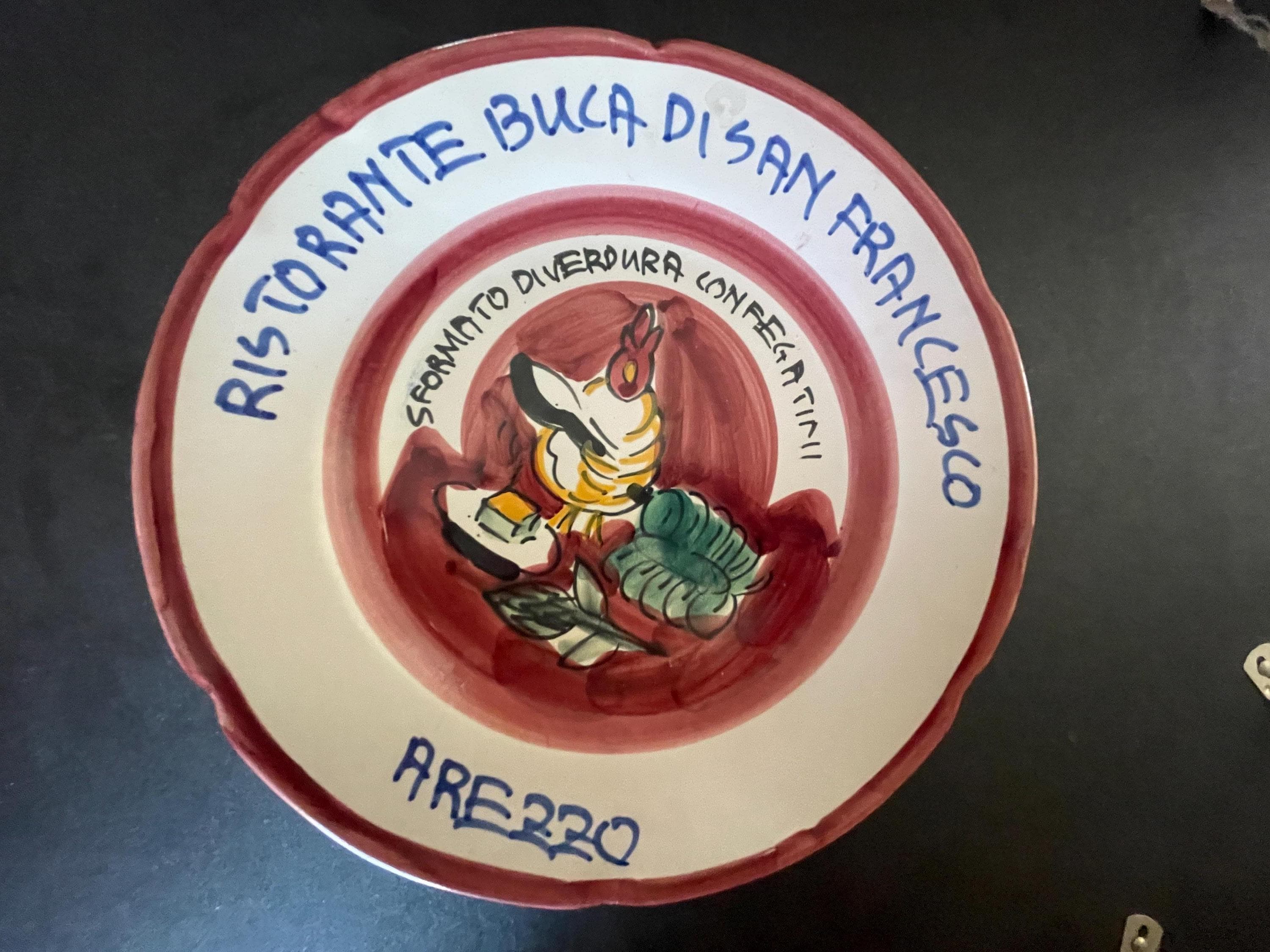 Ristorante Buca Di San Francesco Italy- Souvenir 1980's Hand
