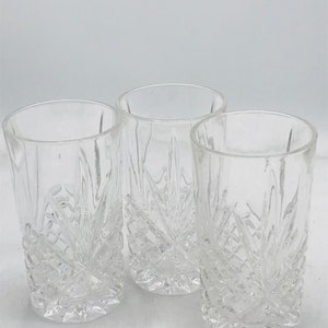 Vintage set of 3 Godinger Shannon Dublin Crystal Tumbler Glass 10 oz Set of 3 image 1