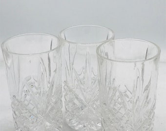 Vintage set of (3) Godinger Shannon "Dublin" Crystal Tumbler Glass - 10 oz - Set of 3