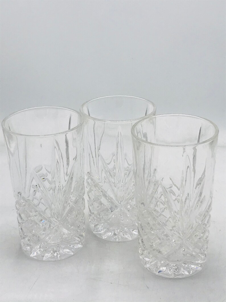 Vintage set of 3 Godinger Shannon Dublin Crystal Tumbler Glass 10 oz Set of 3 image 1