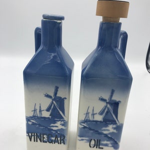 Vintage Ditmar Urbach CZECH oil vinegar ceramic bottle collectible j 1920 - 1930