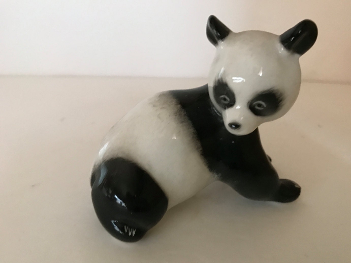 Vintage Lomonosov Porcelain Panda Bear figurine Made in the | Etsy