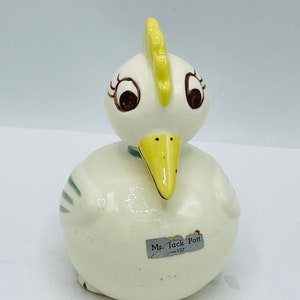 Vintage 1940's Mr. Jack Potts Chick Bank California Pottery Baby Gift image 4