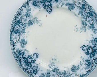 Plato llano antiguo Richmond Alfred Meakin Azul verdoso Sin astillas 10"