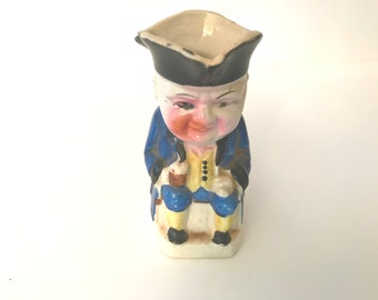 Vintage  Miniature  Japan Colonial Man Toby Mug Creamer