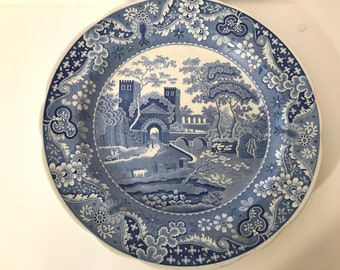 Vintage Spode Blue Room Collection "Castle" Dinner Decorative Plate-Mint Condition - 10.5- England