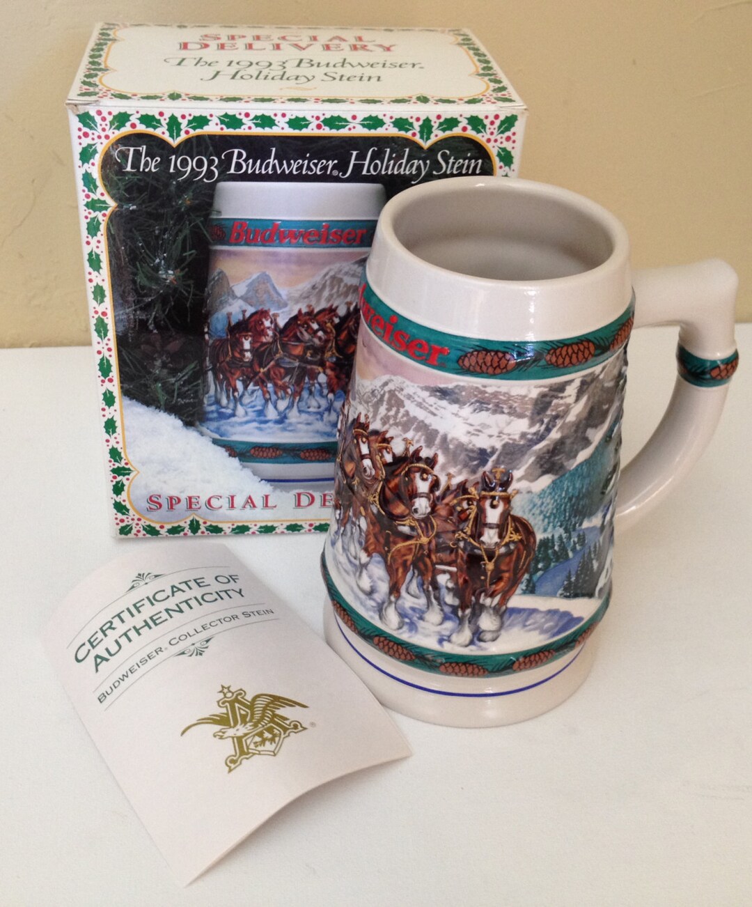 Vintage Budweiser Anheuser Busch Beer Stein Collector 1993