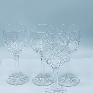 Vintage set of four Water Ice Tea Goblets &quot;Classic&quot; by CRISTAL D&#39;ARQUES-DURAND Discontinued Pattern