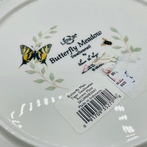 Set of 9 Lenox Butterfly Meadow SWALLOWTAIL Salad 9 Luncheon Plate New With Tags Butterflies image 3