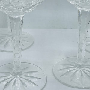 Vintage set of 4 Matching Nachtmann Traube Etched Hock Wine Glass Goblets Bohemian Clear image 3