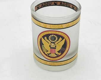 Vintage USGA  22K Gold encrusted Shot Glass-1999 United States Golf Association Souvenir