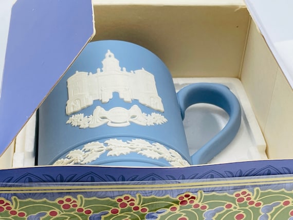 Vintage Wedgwood Christmas 1978 Pale Blue Jasperware Horse Guards