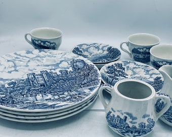 Barratt's Old Castle Blue 8 Inch Plate England - Etsy