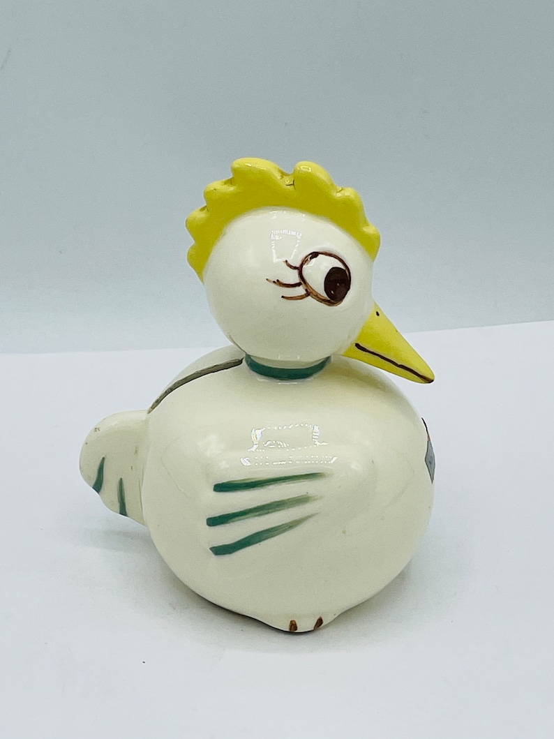 Vintage 1940's Mr. Jack Potts Chick Bank California Pottery Baby Gift image 1