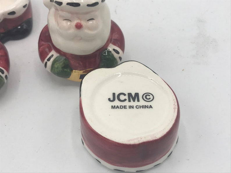 Stocking Stuffer by JCM Christmas Decoration Vintage pair of Santa Claus Trinket Boxes 3 14 tall