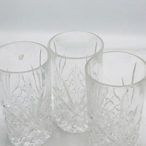 Vintage set of 3 Godinger Shannon Dublin Crystal Tumbler Glass 10 oz Set of 3 image 2