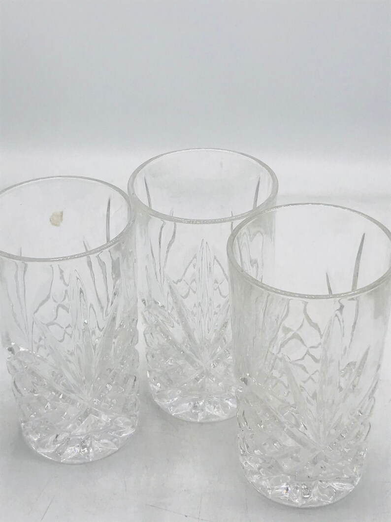 Vintage set of 3 Godinger Shannon Dublin Crystal Tumbler Glass 10 oz Set of 3 image 2