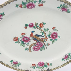 Antique F Winkle & Co Whieldon Ware Smooth &quot;Pheasant&quot; 14.5&quot; Platter, Antique Whieldon Ware Pheasant, Pheasant  Large Turkey Platter