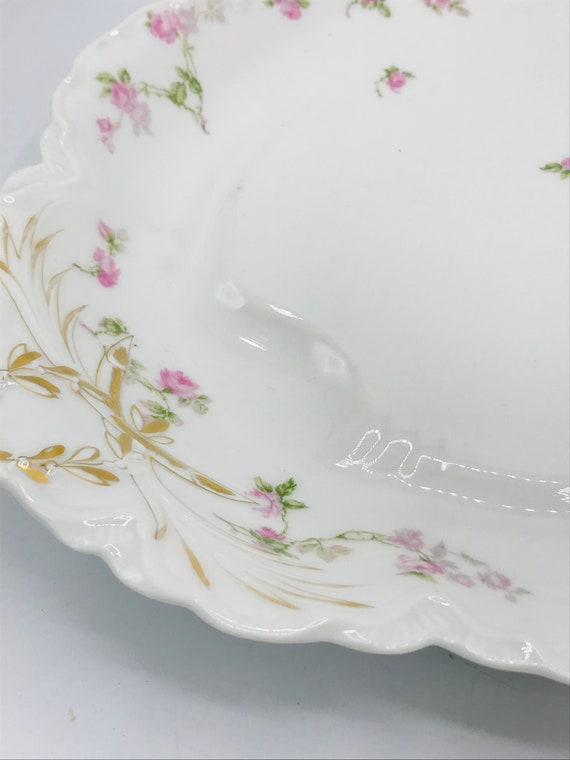 Antique Extra Large Haviland Limoges Oval Serving Turkey Platter