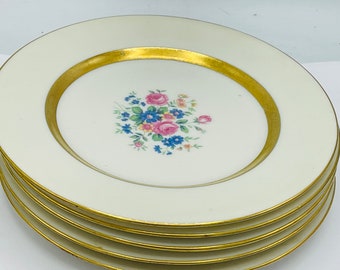 Vintage set of four Theodore Haviland "Gainsborough BREAD 6" Plates USA- Nice Condition