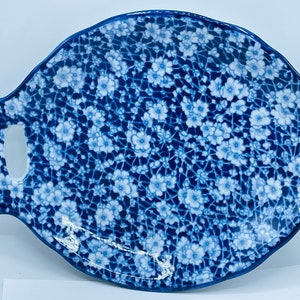 Vintage Victoria Ware Ironstone Tray Flow Blue Calico Floral Pattern 12 Excellent condition image 1