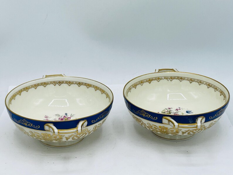 H & C Bohemia Czechoslovakia Coronado Cream Soup Bullion Bowls - 2 ...