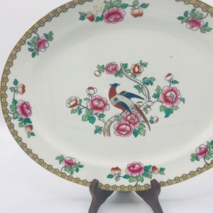 Antique F Winkle & Co Whieldon Ware Smooth &quot;Pheasant&quot; 14.5&quot; Platter, Antique Whieldon Ware Pheasant, Pheasant  Large Turkey Platter