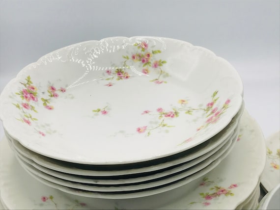 Vintage 17 PC Theodore Haviland Limoges - Set Roses -limoges