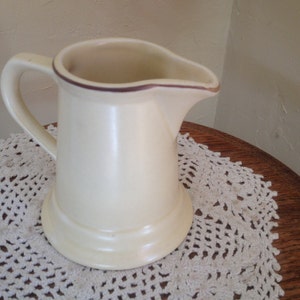 Vintage Pfaltzgraff Pitcher Creamer Brown Village pattern image 2