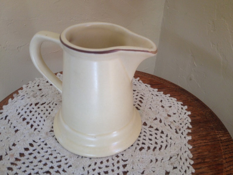 Vintage Pfaltzgraff Pitcher Creamer Brown Village pattern image 2