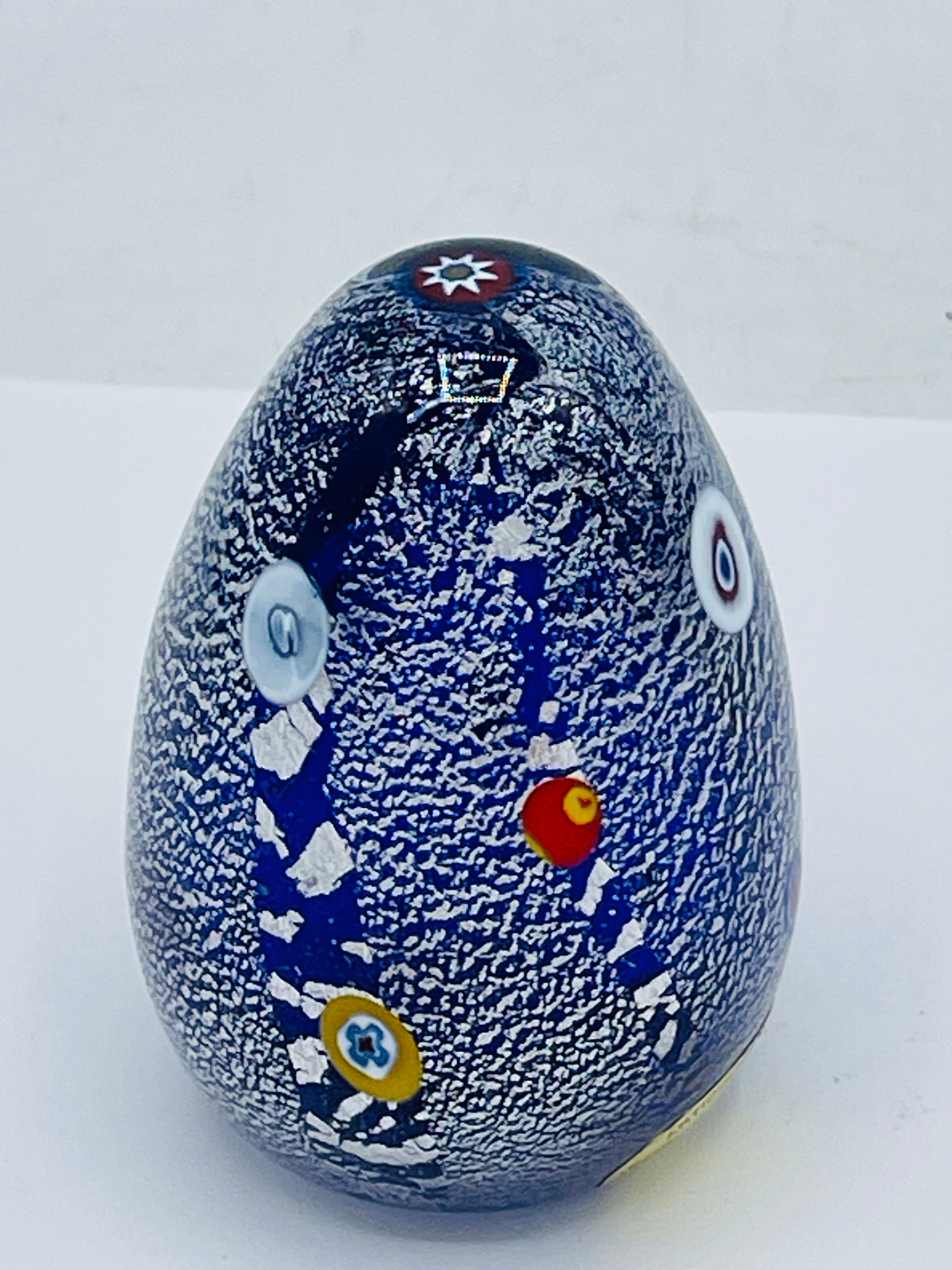 Antica Murrina Veneziana Murano Millefiori Art Glass Paperweight