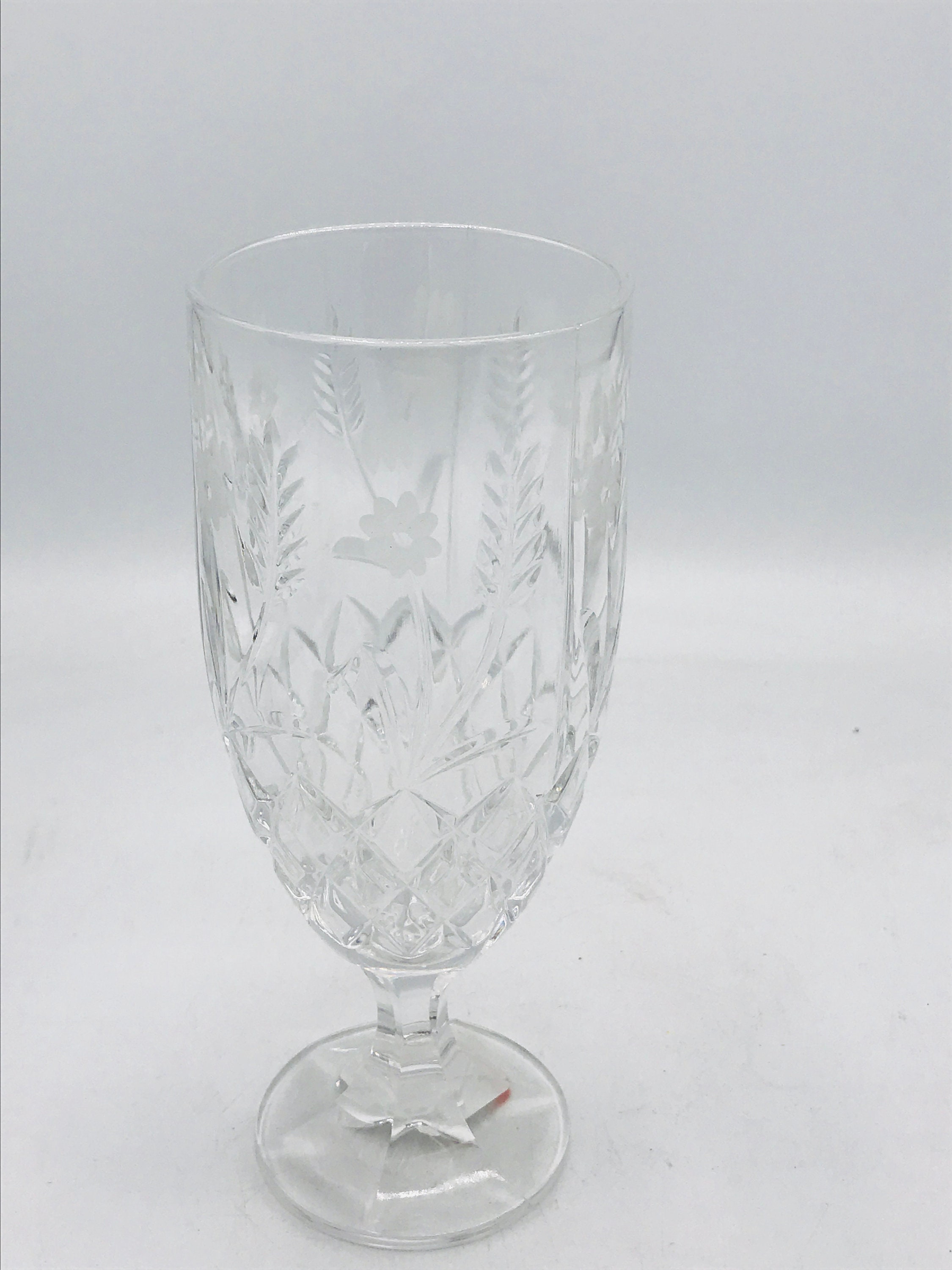 Godinger Shannon Crystal Etched Wheat Flower Stephanie Glass Multi Available 