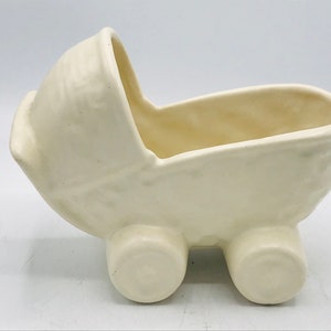 Vintage adorable Baby Cradle Planter-trinket Dish Perfect Shower Gift Decoration 6 Chip Free Matt finish image 1