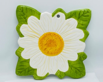 Himark Ceramic Trivet Wall Hanging Daisy- Chip Free- Great Condition