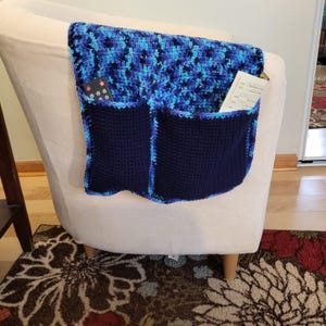 Navy Arm Chair Caddy