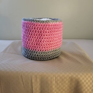 Pink Ridged Toilet Paper Cover