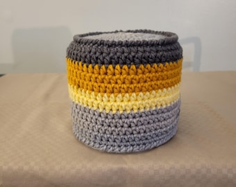 Gray Ridged Toilet Paper Cover