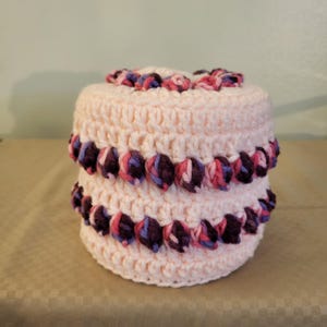 Pink Multi Popcorn Toilet Paper Cover