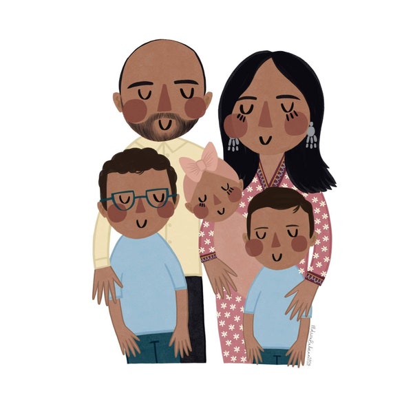 Family portrait Illustration - digital