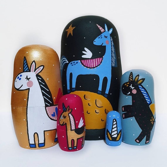 unicorn russian dolls