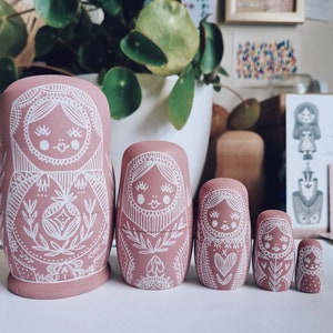 Mandala nesting dolls, matryoshka dolls in dolls, russian dolls