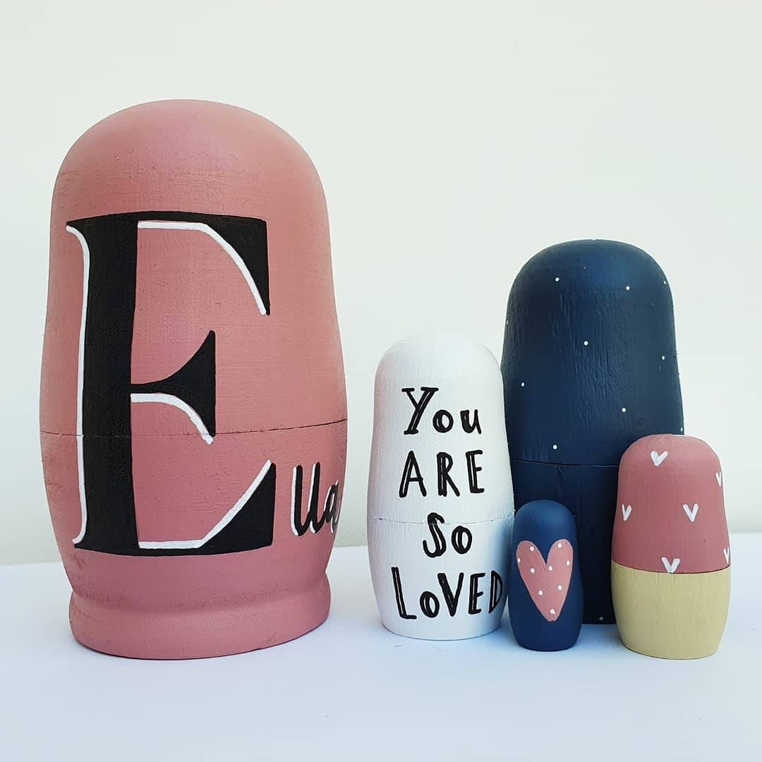 Personalised Name Nesting Dolls, Name Nursery Decor, Personalised Russian Dolls Etsy