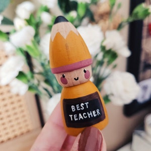 Pencil Peg doll Best teacher gift