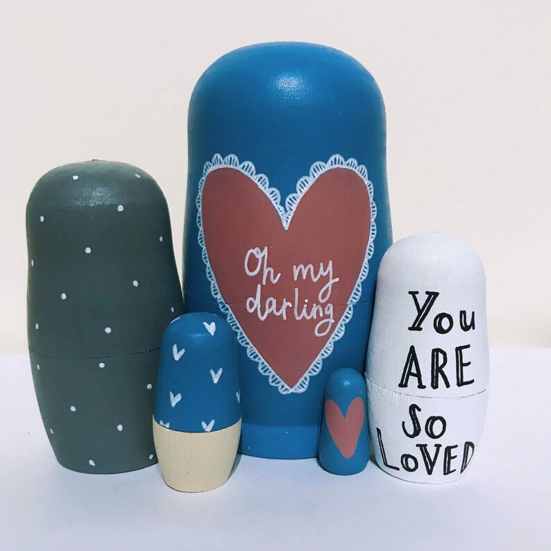 Oh My Darling Russian Dolls Blue Etsy Oh My Darling Russian Dolls Blue Etsy
