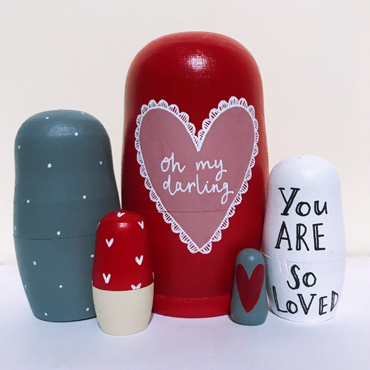 Oh My Darling Heart Nesting Dolls Etsy Oh My Darling Heart Nesting Dolls Etsy