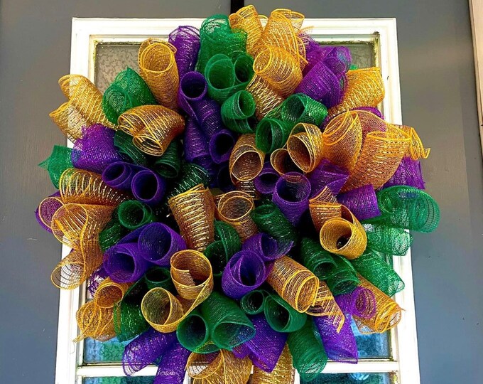 mardi gras jester wreath