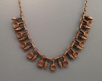 Eric Scott Robbert - Collar de bronce fundido en arena - Trosa - Suecia - Década de 1970 (F5139)