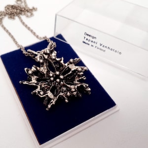 Tapani Vanhatalo - Silverplated Pewter Pendant - Ajan Koru - Finland - 1970s (F5082-20)